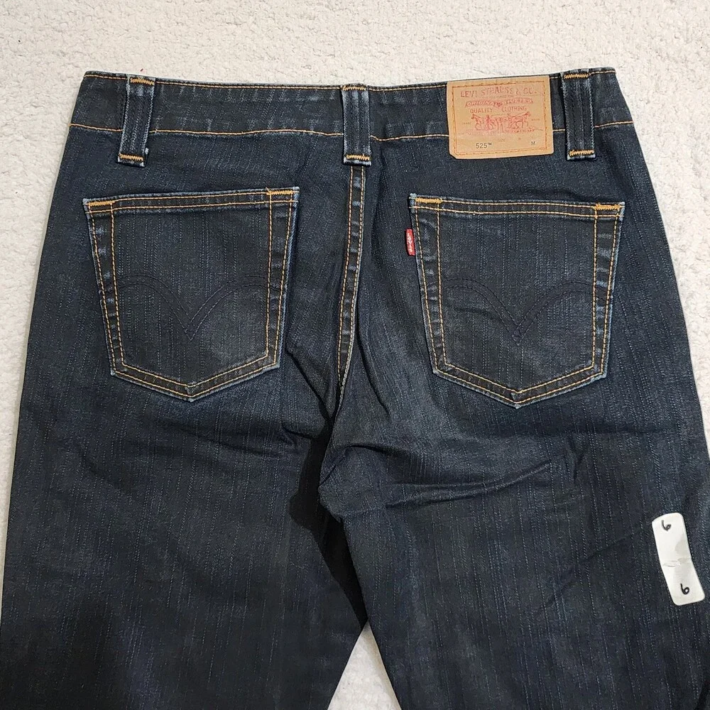 Levis 525 Noveau Downtowner Boot Cut Jeans 6 Mis Stretch Denim Hong Kong #1978